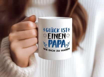 Einen Papa wie dich | Vater Tasse | Vatertag | Glück - Tasse Weiß - Kaffeetasse / Geschenk / Familie