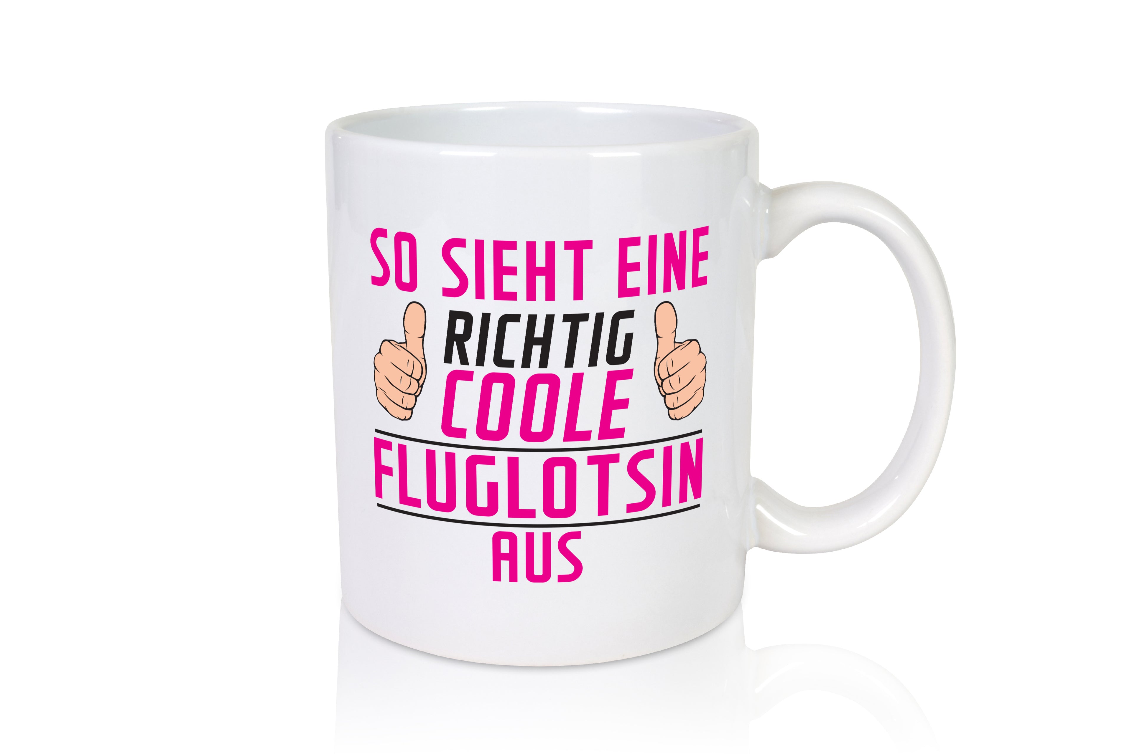 Richtig Coole Fluglotsin | Flughafen | Flugverkehr - Tasse Weiß - Kaffeetasse / Geschenk / Familie