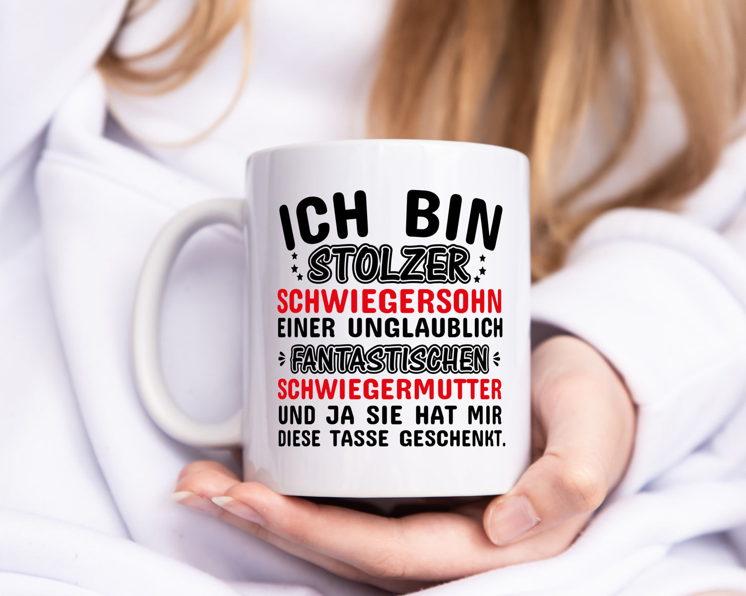 Stolzer Schwiegersohn einer Schwiegermutter - Tasse Weiß - Kaffeetasse / Geschenk / Familie