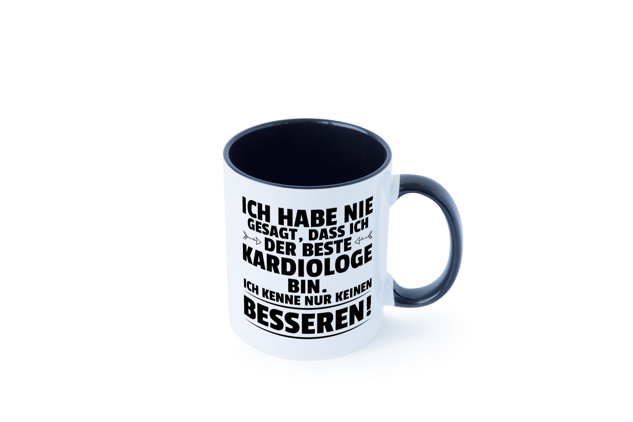 Der Beste Kardiologe | Kardiologie Tasse Weiß - Schwarz - Kaffeetasse / Geschenk / Familie