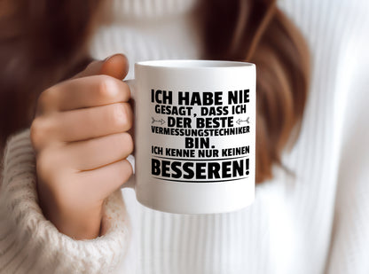 Der Beste Vermessungstechniker | Techniker - Tasse Weiß - Kaffeetasse / Geschenk / Familie