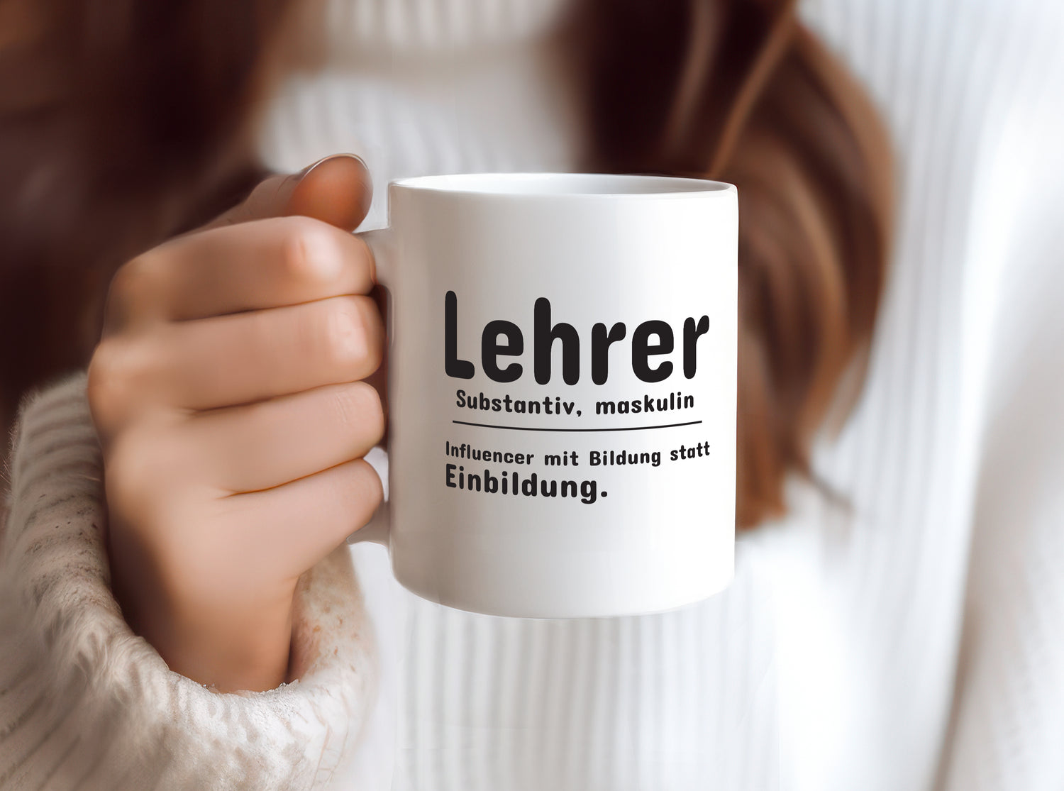 Lehrer Influencer | Beruf Spruch | Definition | Humor - Tasse Weiß - Kaffeetasse / Geschenk / Familie