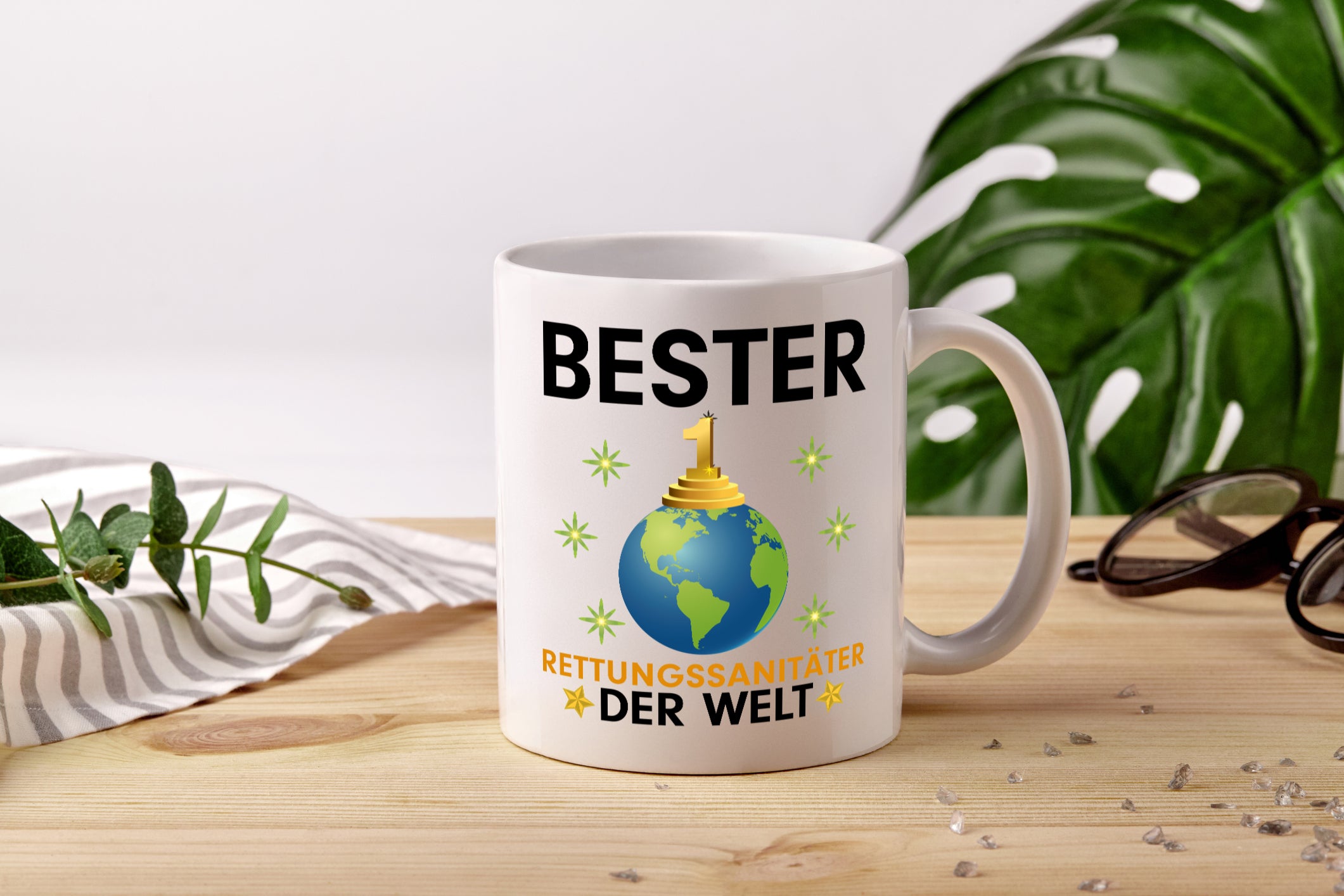 Welt Bester Rettungssanitäter | Sanitäter - Tasse Weiß - Kaffeetasse / Geschenk / Familie