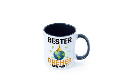 Welt Bester Dreher | Fräser | Dreher Tasse Weiß - Schwarz - Kaffeetasse / Geschenk / Familie