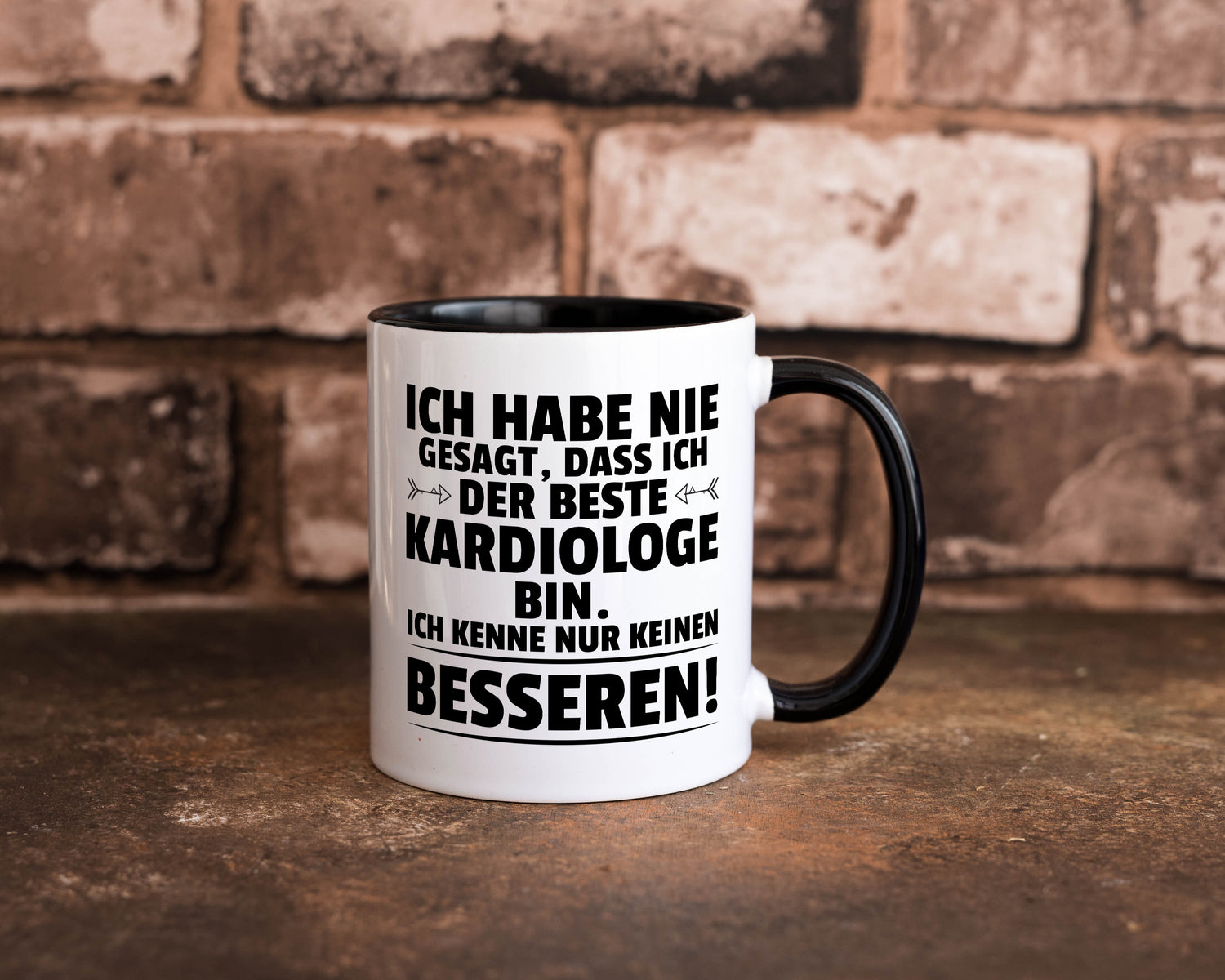 Der Beste Kardiologe | Kardiologie Tasse Weiß - Schwarz - Kaffeetasse / Geschenk / Familie