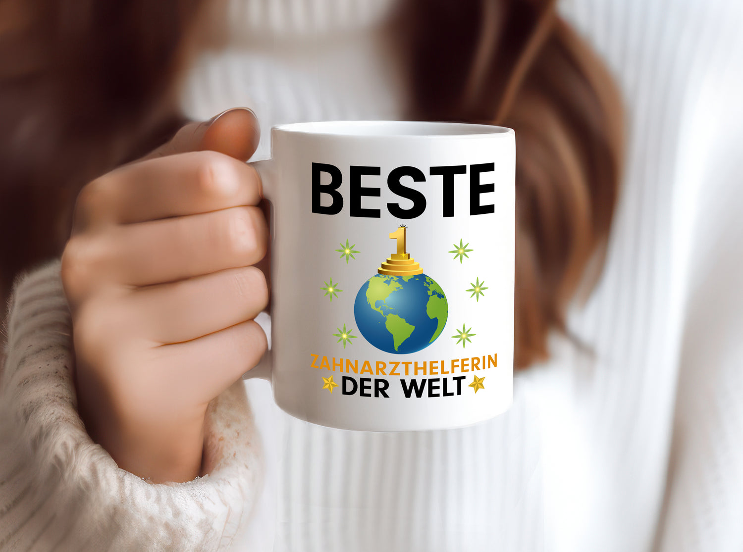 Welt Beste Zahnarzthelferin | Zahnmedizin - Tasse Weiß - Kaffeetasse / Geschenk / Familie