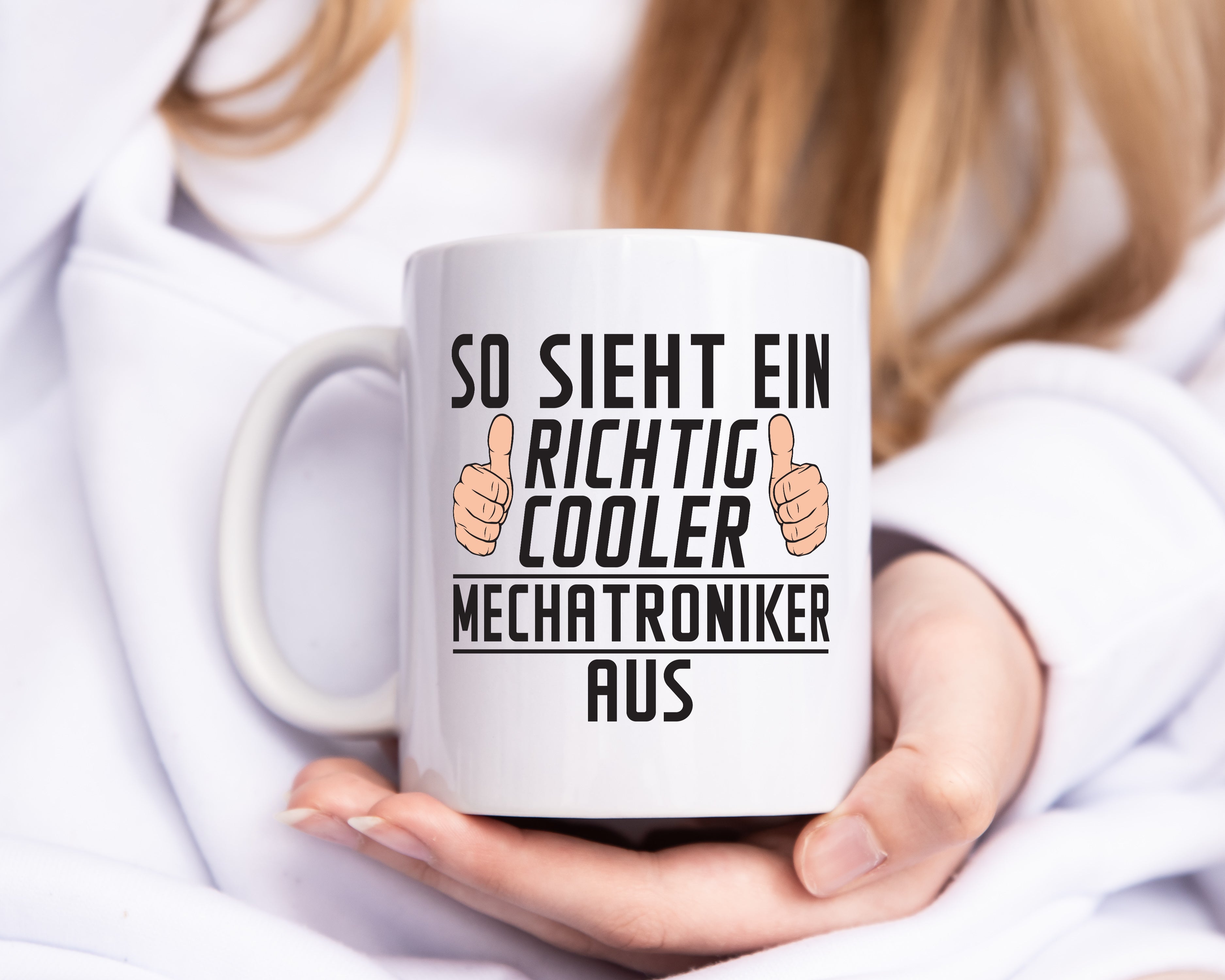 Richtig Cooler Mechatroniker | KFZ - Tasse Weiß - Kaffeetasse / Geschenk / Familie