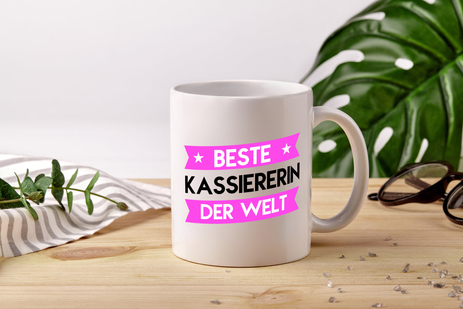 Beste Kassiererin - Tasse Weiß - Kaffeetasse / Geschenk / Familie