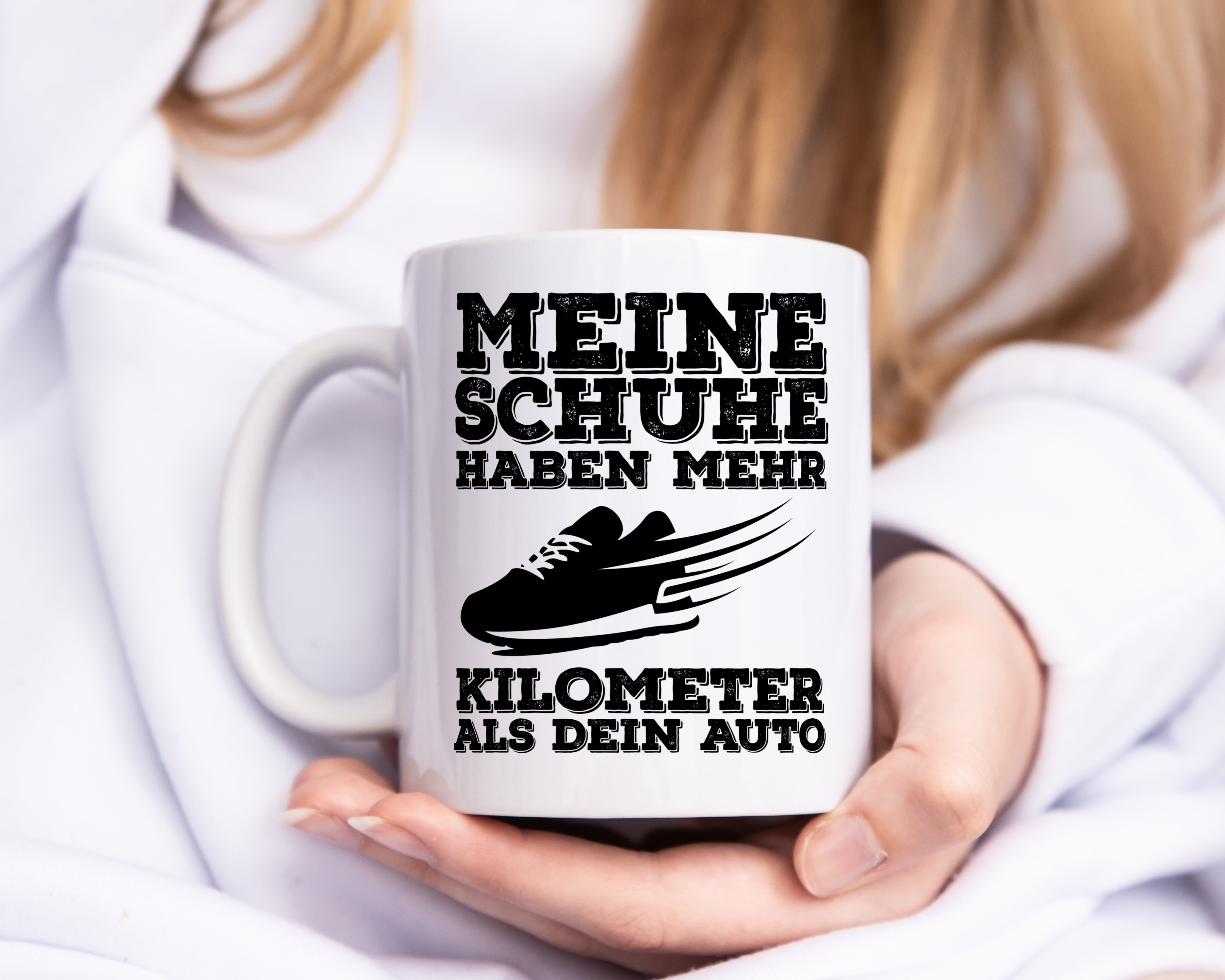 Läufer Spruch Tasse | Jogger Humor | Joggerin Statement - Tasse Weiß - Kaffeetasse / Geschenk / Familie