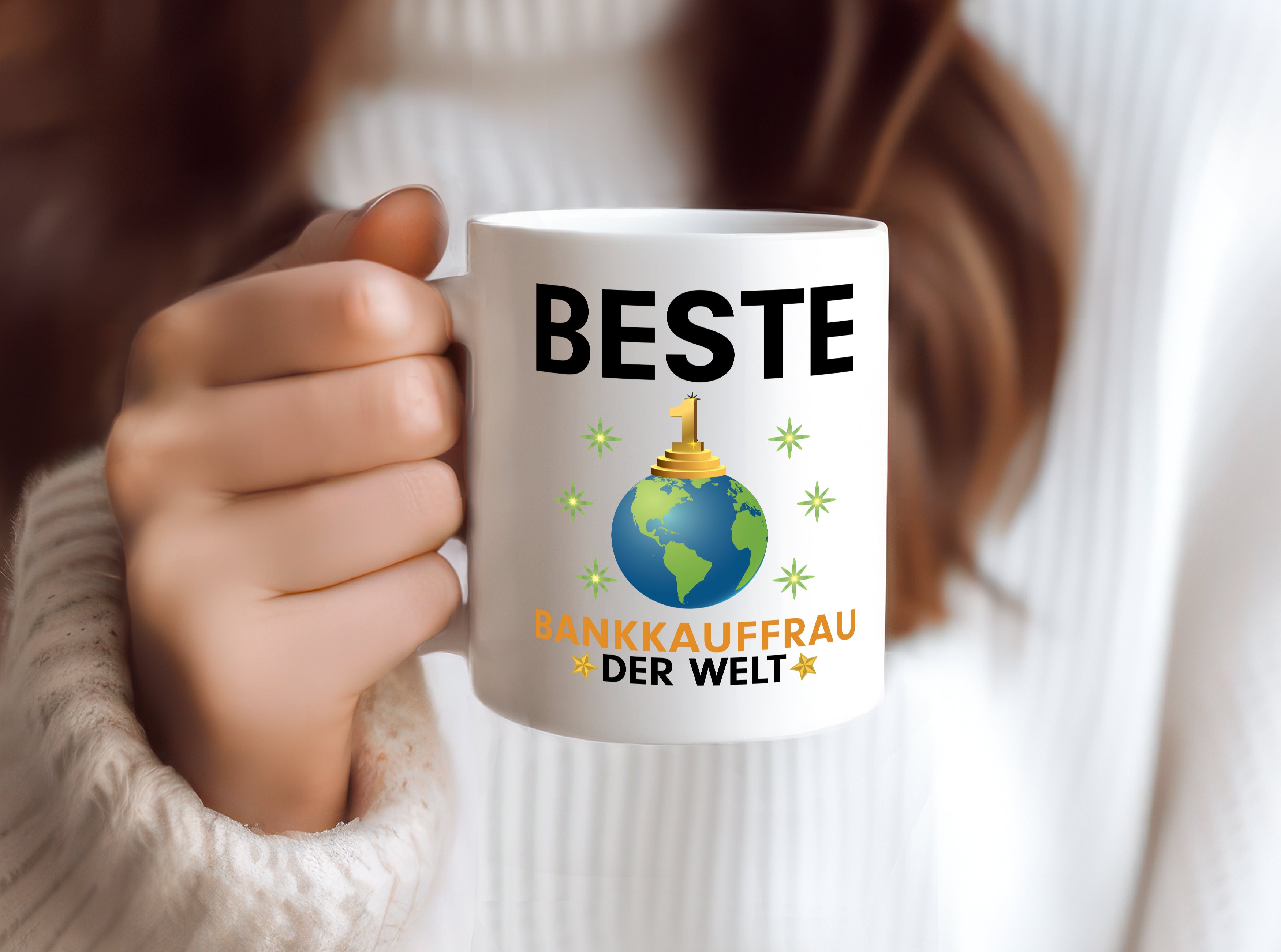 Welt Beste Bankkauffrau | Kauffrau | Bank Kaufleute - Tasse Weiß - Kaffeetasse / Geschenk / Familie