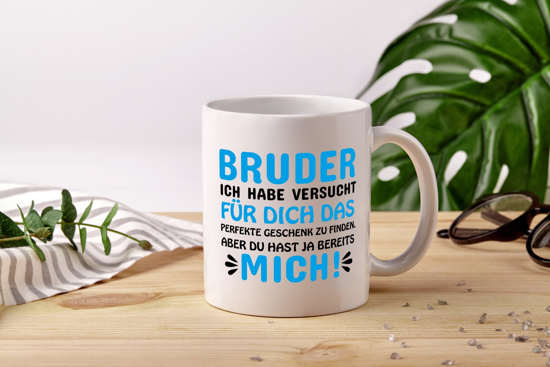 Bruder, du hast ja mich. - Tasse Weiß - Kaffeetasse / Geschenk / Familie