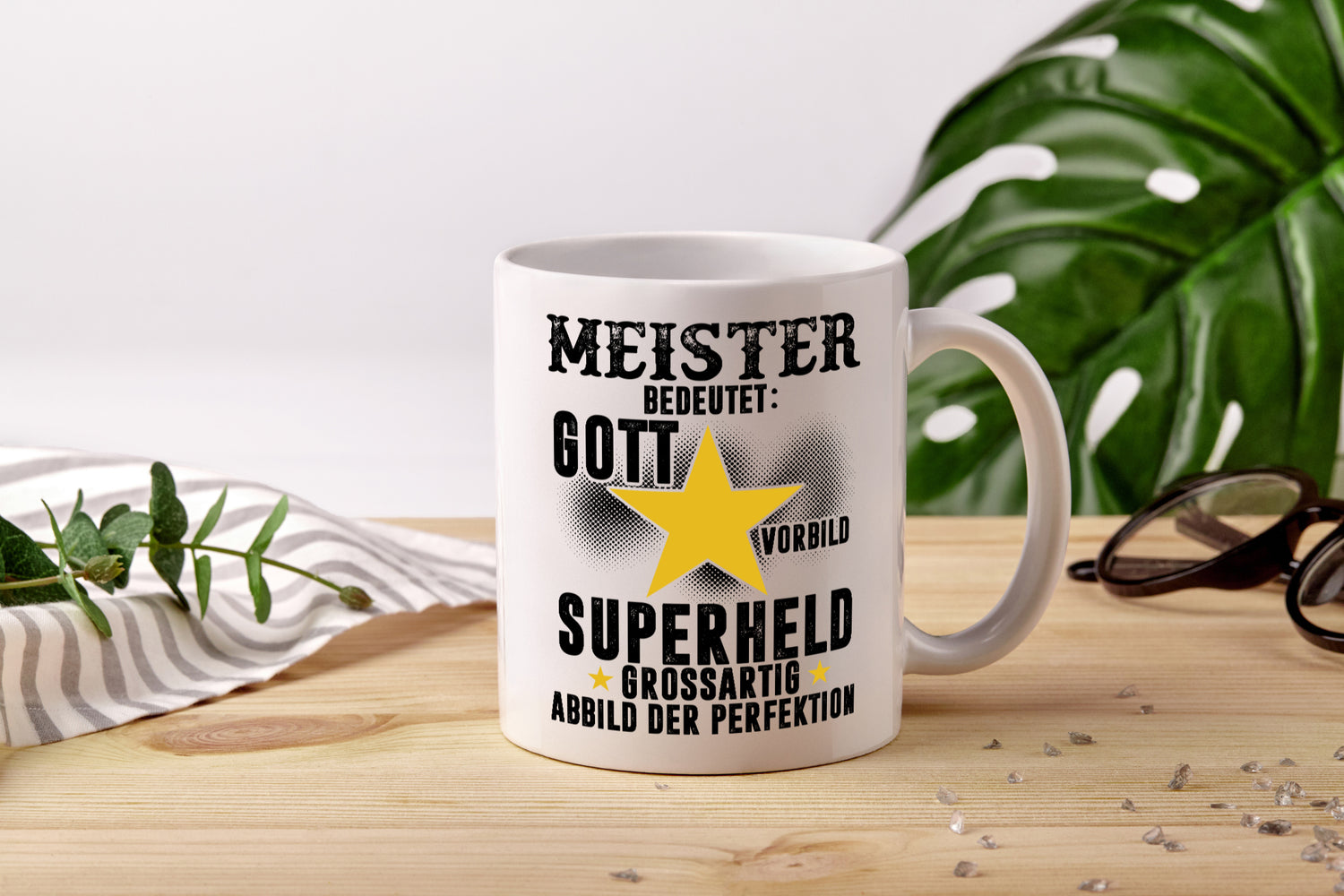 Bedeutung von Meister | Meisterbrief - Tasse Weiß - Kaffeetasse / Geschenk / Familie