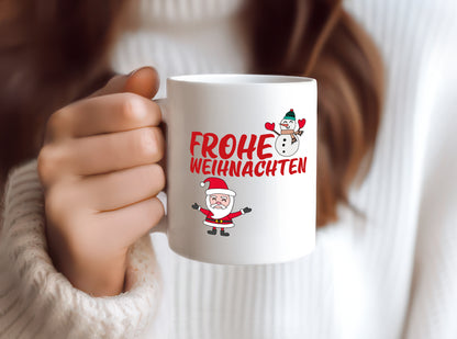 Frohe Weihnachten | Winter Tasse | Kakao | Glühwein - Tasse Weiß - Kaffeetasse / Geschenk / Familie