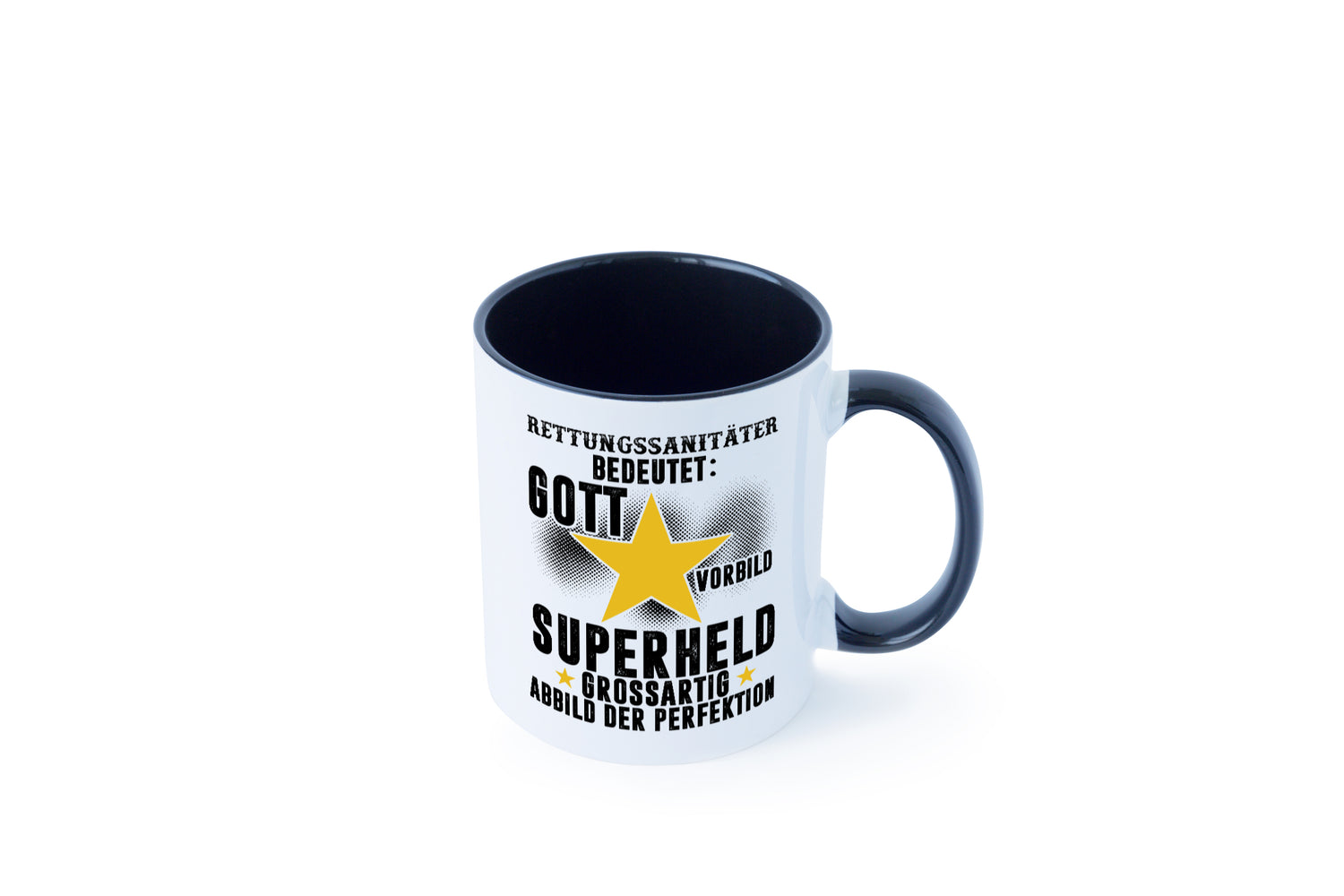 Bedeutung von Rettungssanitäter | Sanitäter Tasse Weiß - Schwarz - Kaffeetasse / Geschenk / Familie