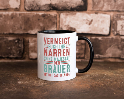 Verneigt euch: Brauer | Bier Brauer | Brauerei Tasse Weiß - Schwarz - Kaffeetasse / Geschenk / Familie