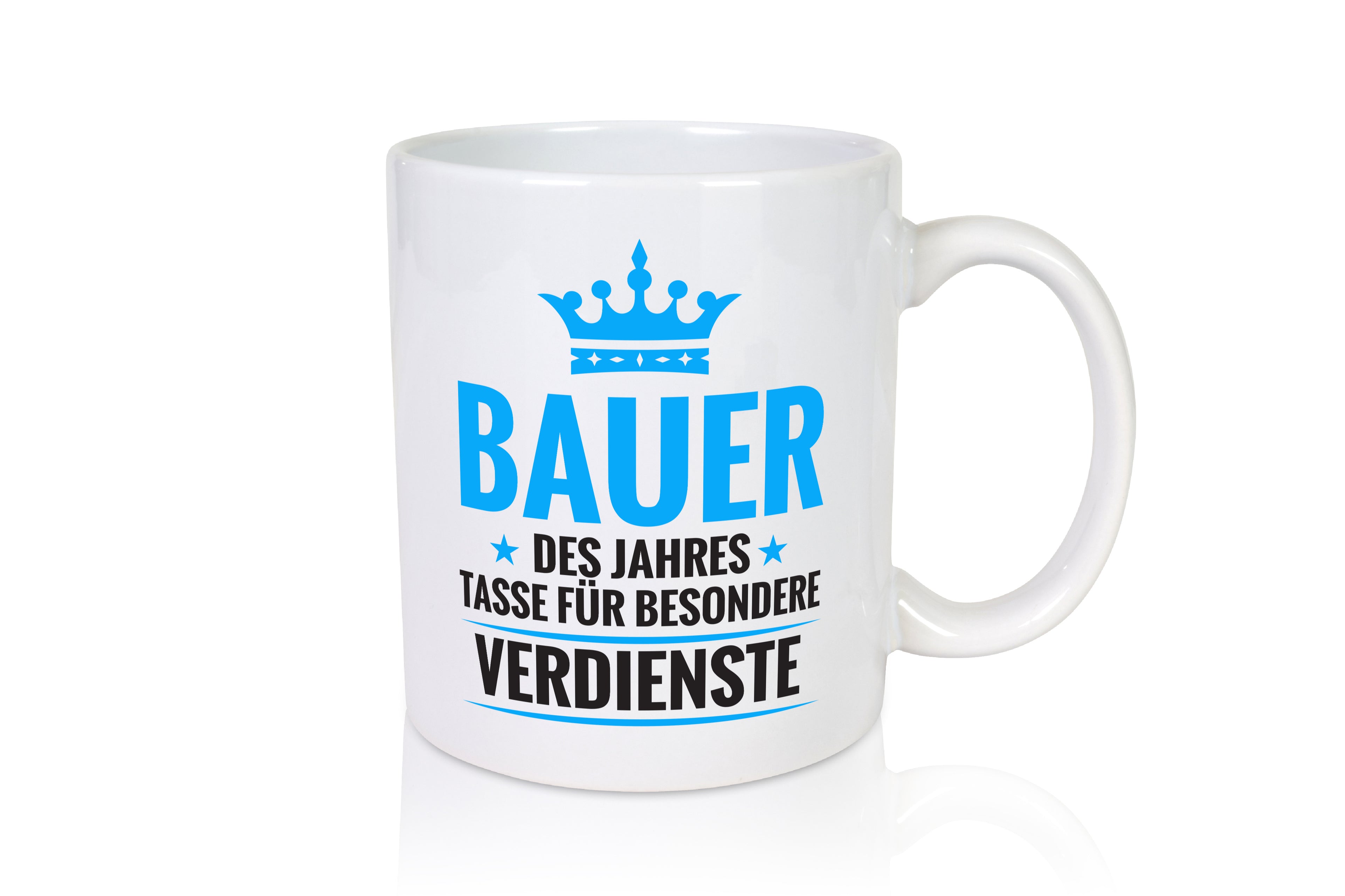 Besonderer Verdienst: Bauer | Bauernhof | Landwirtschaft - Tasse Weiß - Kaffeetasse / Geschenk / Familie