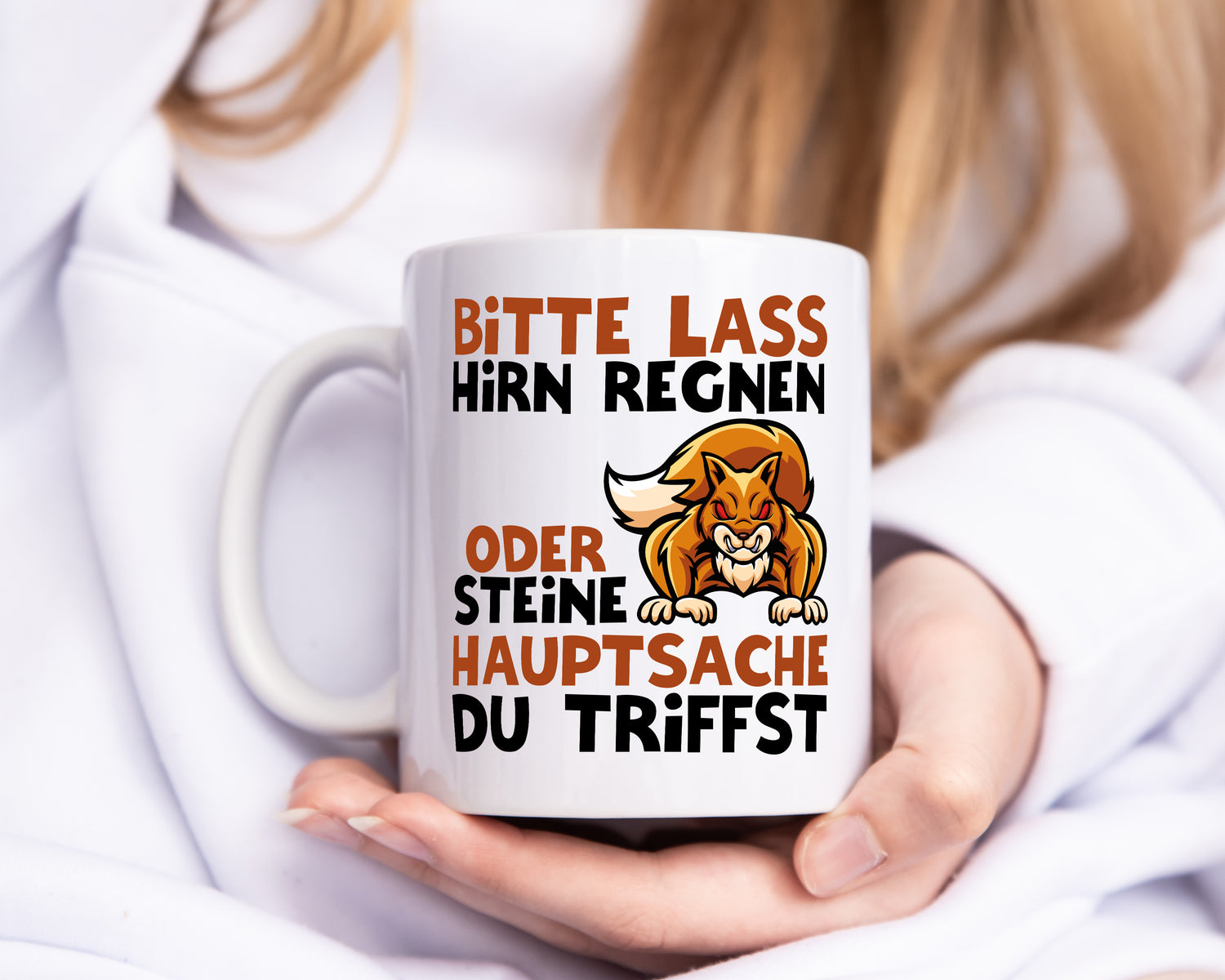 Hirn regen lassen - Tasse Weiß - Kaffeetasse / Geschenk / Familie