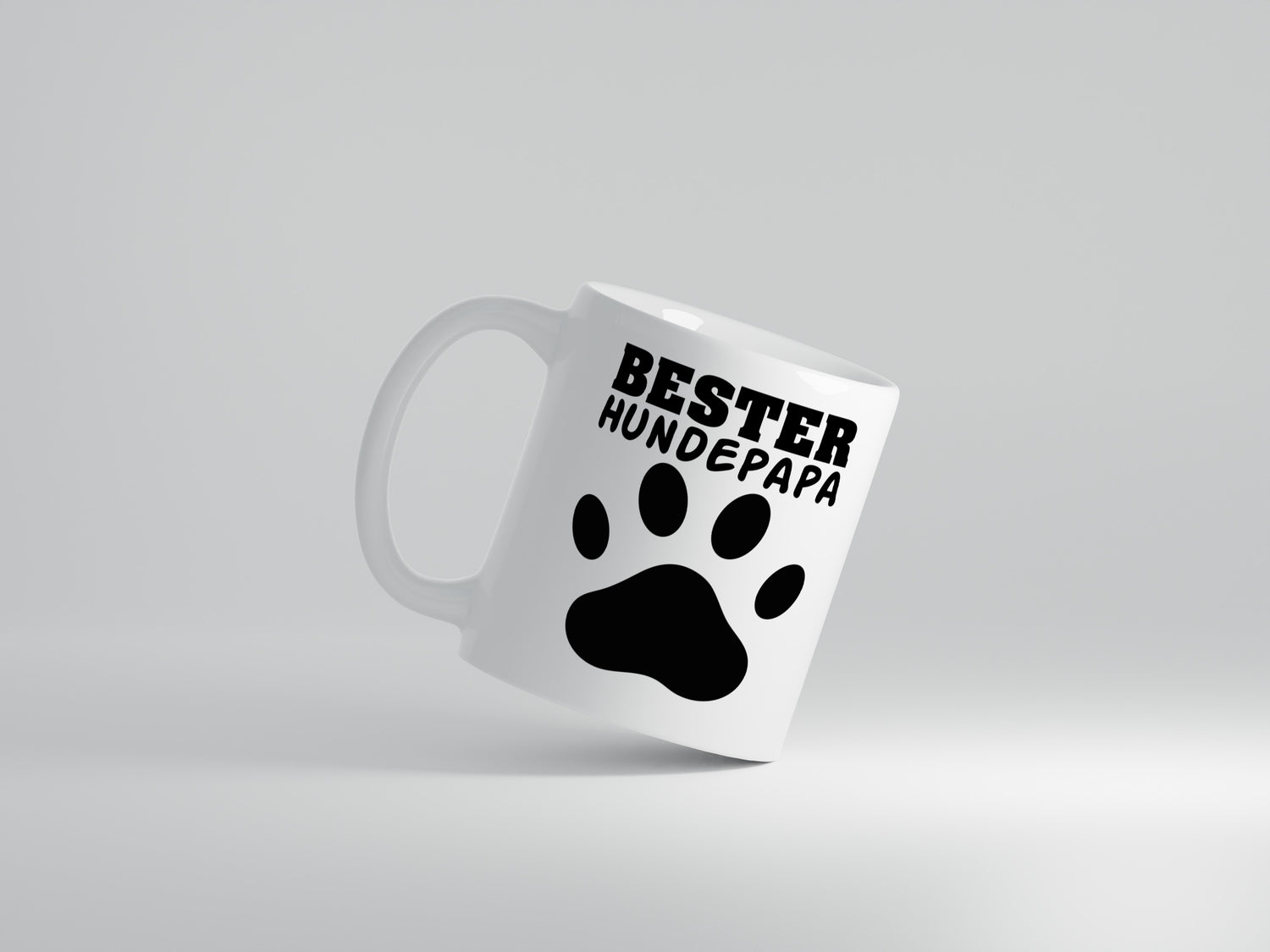 Bester Hundepapa | Hundebesitzer Tasse | Pfotenabdruck - Tasse Weiß - Kaffeetasse / Geschenk / Familie