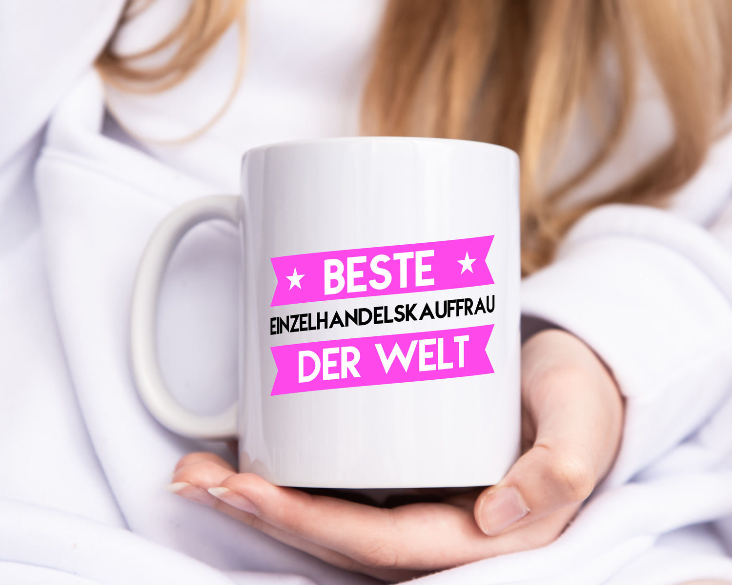 Beste Einzelhandelskauffrau | Einzelhandel - Tasse Weiß - Kaffeetasse / Geschenk / Familie