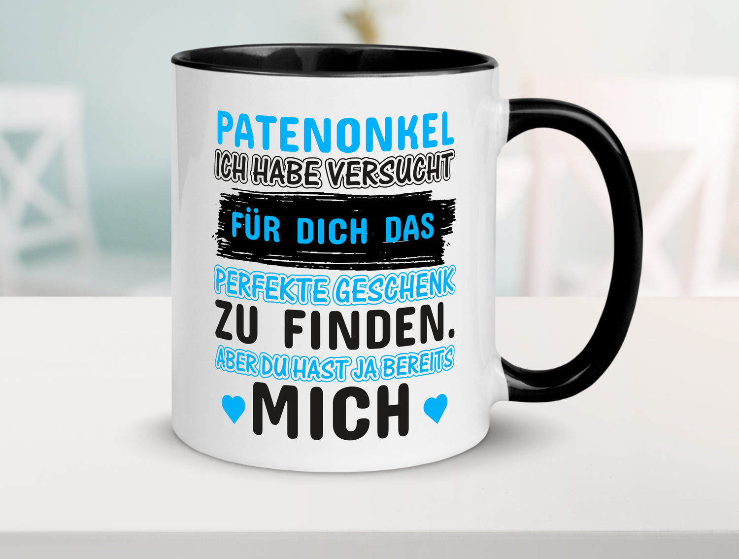 Patenonkel Tasse | lustiger Spruch | Pate | Onkel Tasse Weiß - Schwarz - Kaffeetasse / Geschenk / Familie