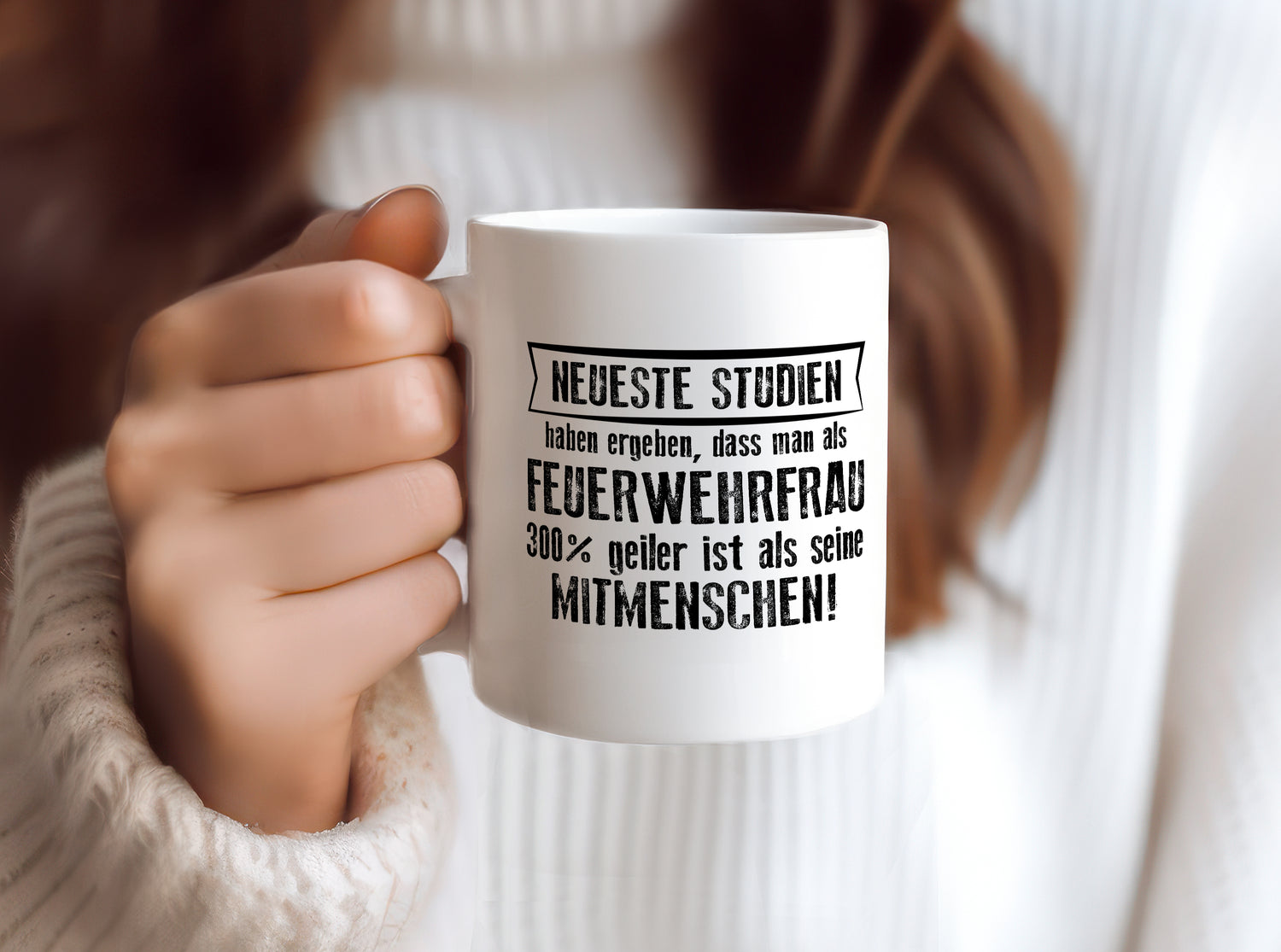 Neuste Studien: Feuerwehrfrau | Feuerwehr - Tasse Weiß - Kaffeetasse / Geschenk / Familie