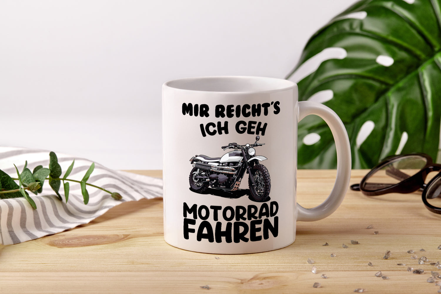 Motorrad Fahrer Tasse - Tasse Weiß - Kaffeetasse / Geschenk / Familie