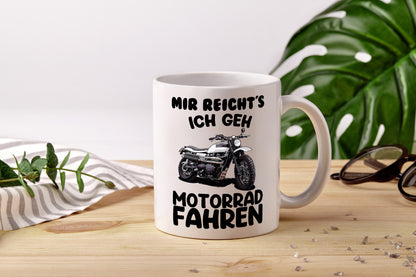 Motorrad Fahrer Tasse - Tasse Weiß - Kaffeetasse / Geschenk / Familie