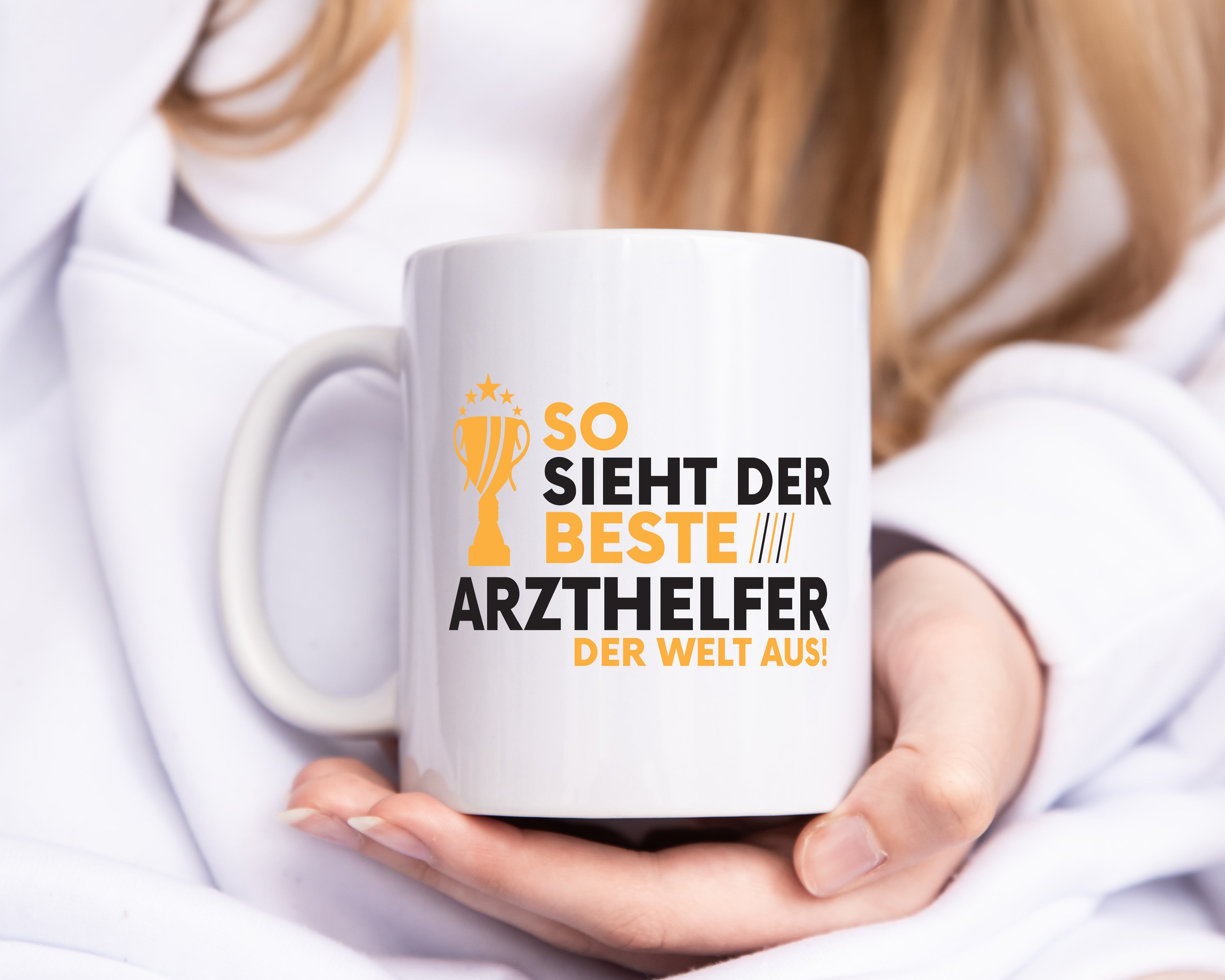 Der Weltbeste Arzthelfer | Fachangestellter Medizin - Tasse Weiß - Kaffeetasse / Geschenk / Familie