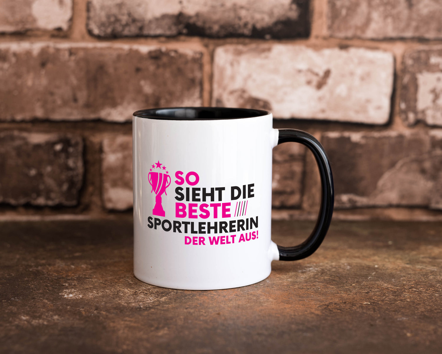 Die Weltbeste Sportlehrerin | Lehrer | Sport Tasse Weiß - Schwarz - Kaffeetasse / Geschenk / Familie