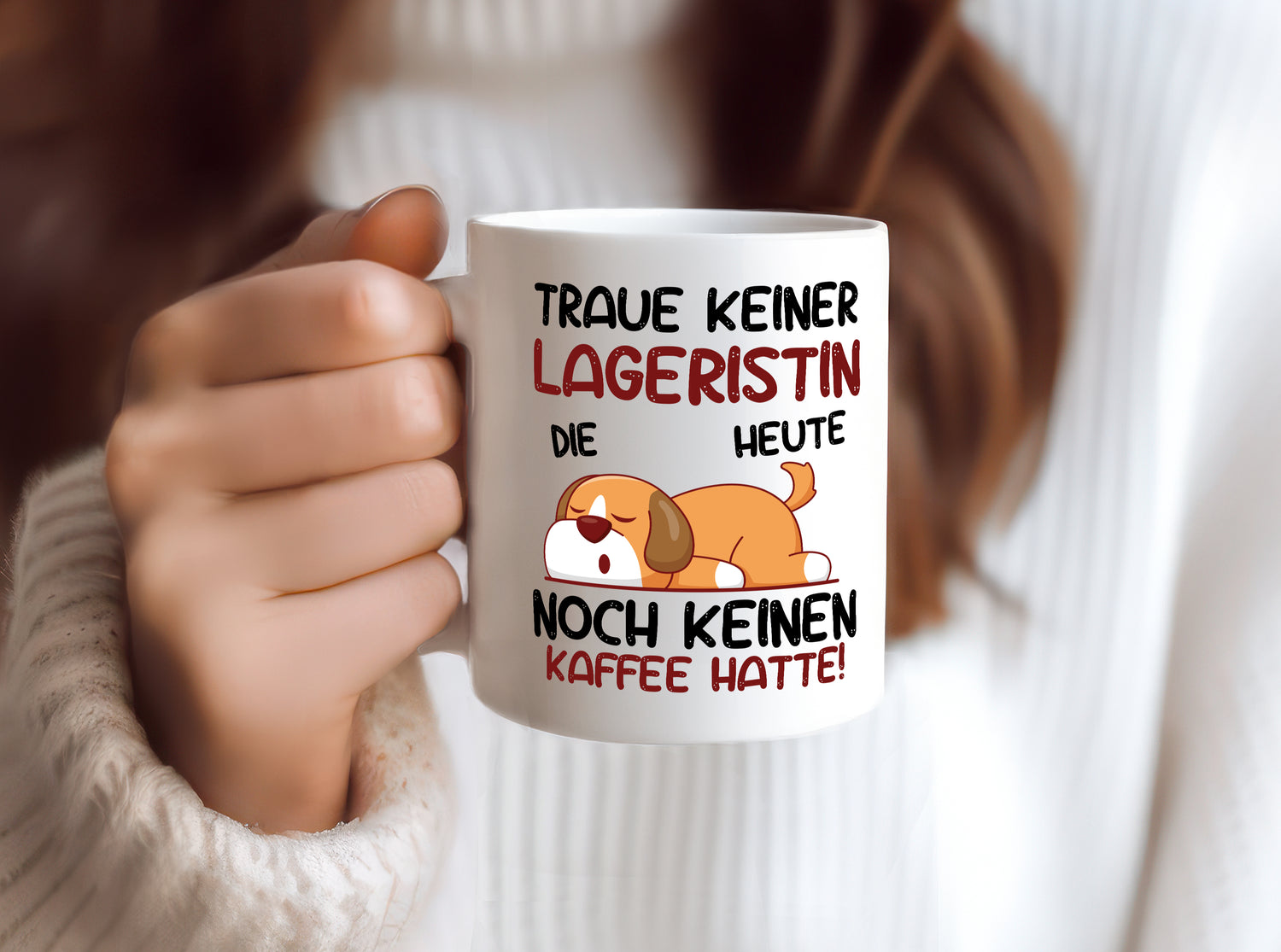 Traue keiner Lageristin | Beruf | Lager Arbeiterin - Tasse Weiß - Kaffeetasse / Geschenk / Familie