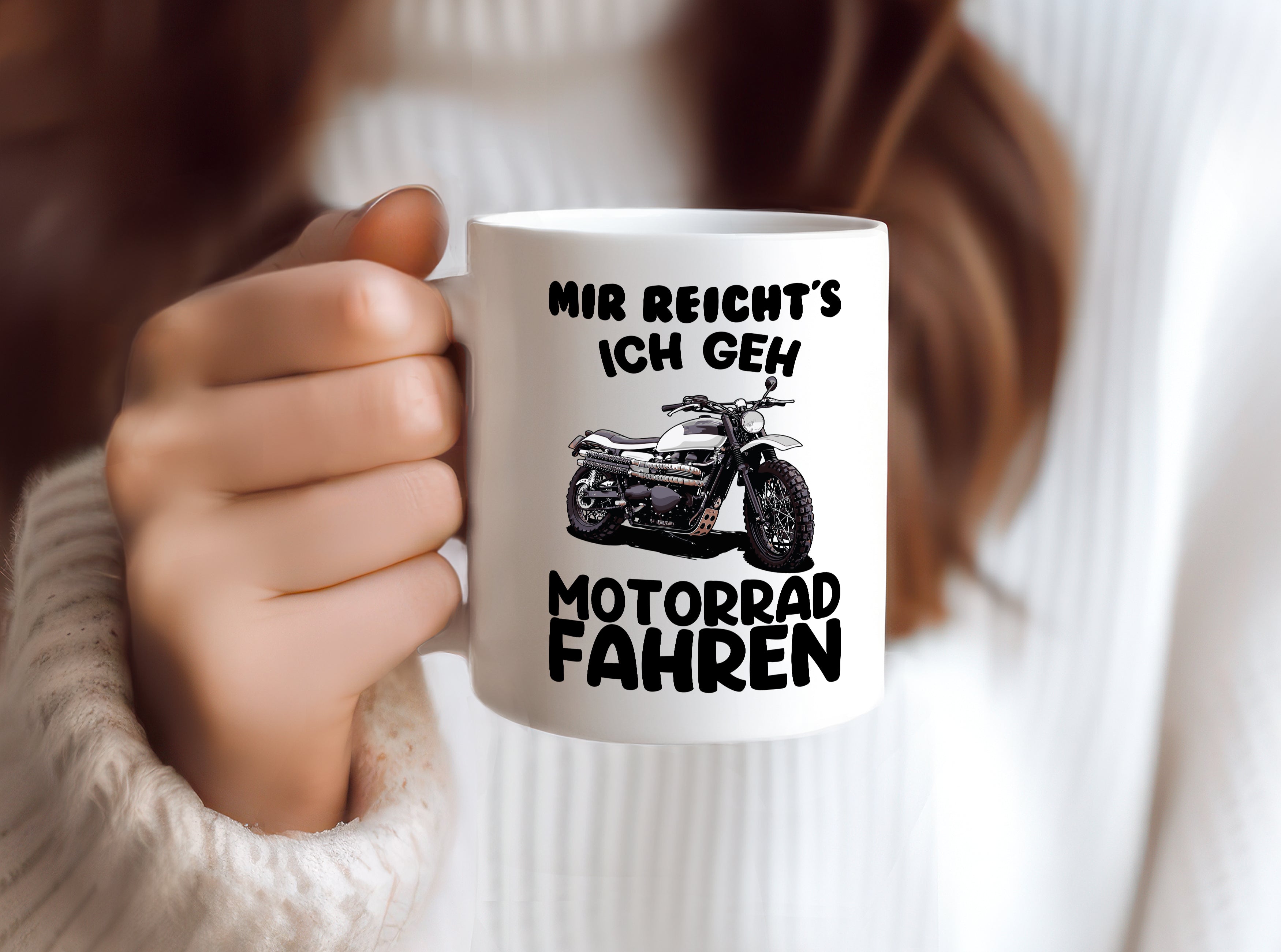 Motorrad Fahrer Tasse - Tasse Weiß - Kaffeetasse / Geschenk / Familie