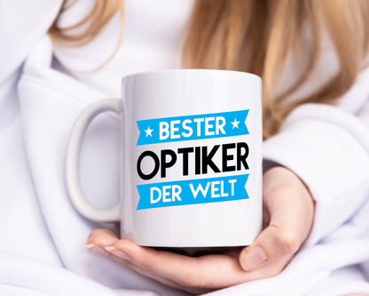 Bester Optiker | Augenoptiker - Tasse Weiß - Kaffeetasse / Geschenk / Familie