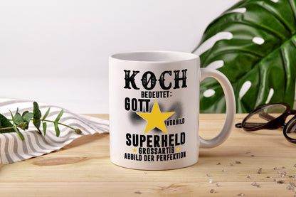 Bedeutung von Koch | Chefkoch | Chefkoch - Tasse Weiß - Kaffeetasse / Geschenk / Familie