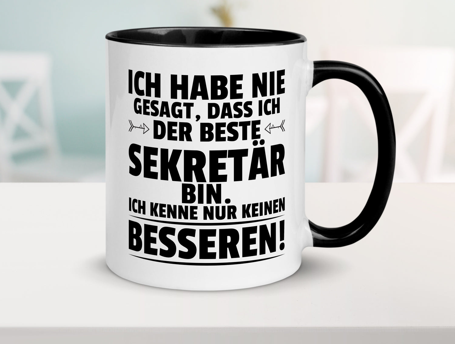 Der Beste Sekretär | Büro Tasse Weiß - Schwarz - Kaffeetasse / Geschenk / Familie