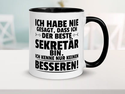 Der Beste Sekretär | Büro Tasse Weiß - Schwarz - Kaffeetasse / Geschenk / Familie