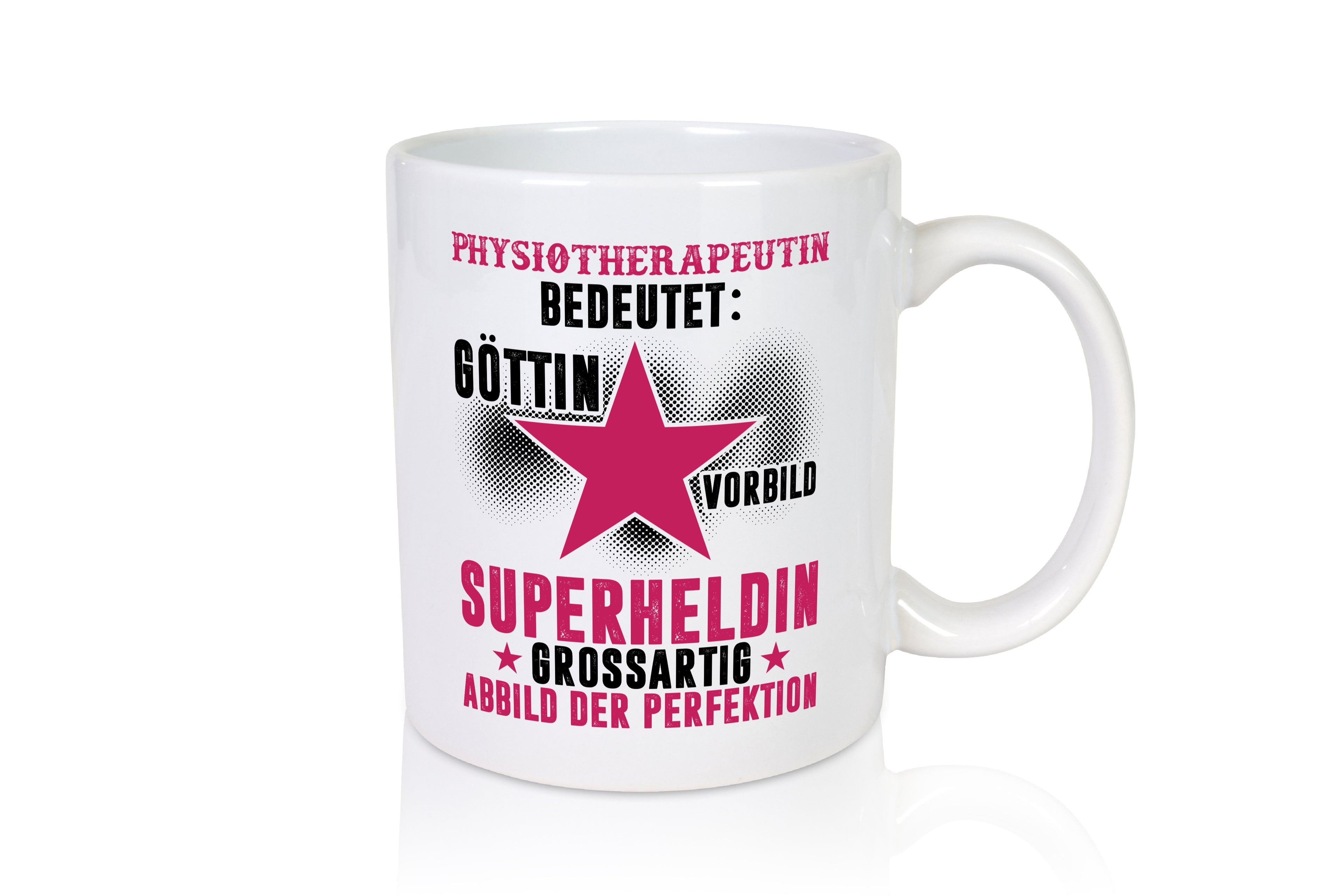 Bedeutung von Physiotherapeutin - Tasse Weiß - Kaffeetasse / Geschenk / Familie