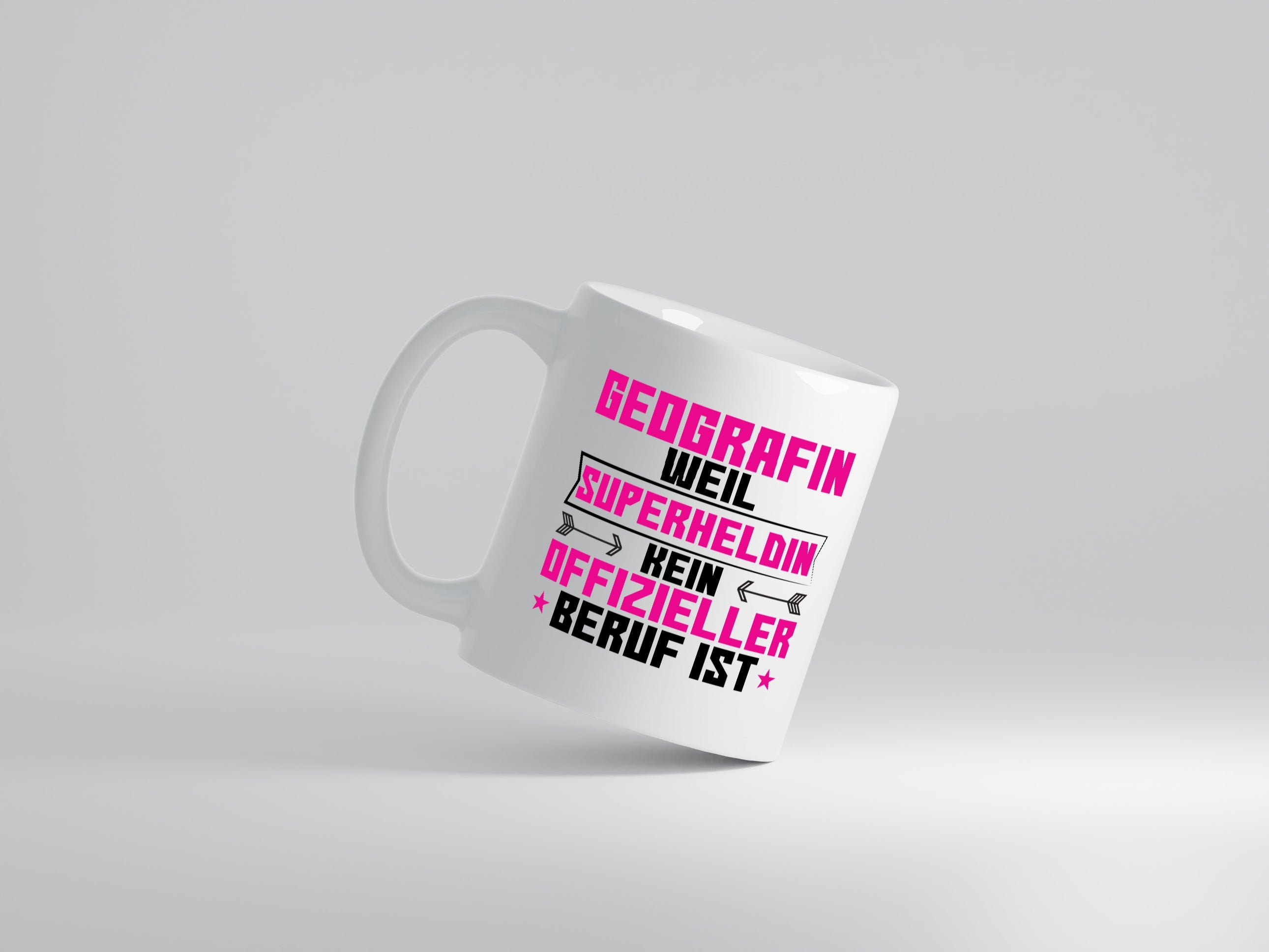 Superheldin Geografin | Geografie - Tasse Weiß - Kaffeetasse / Geschenk / Familie