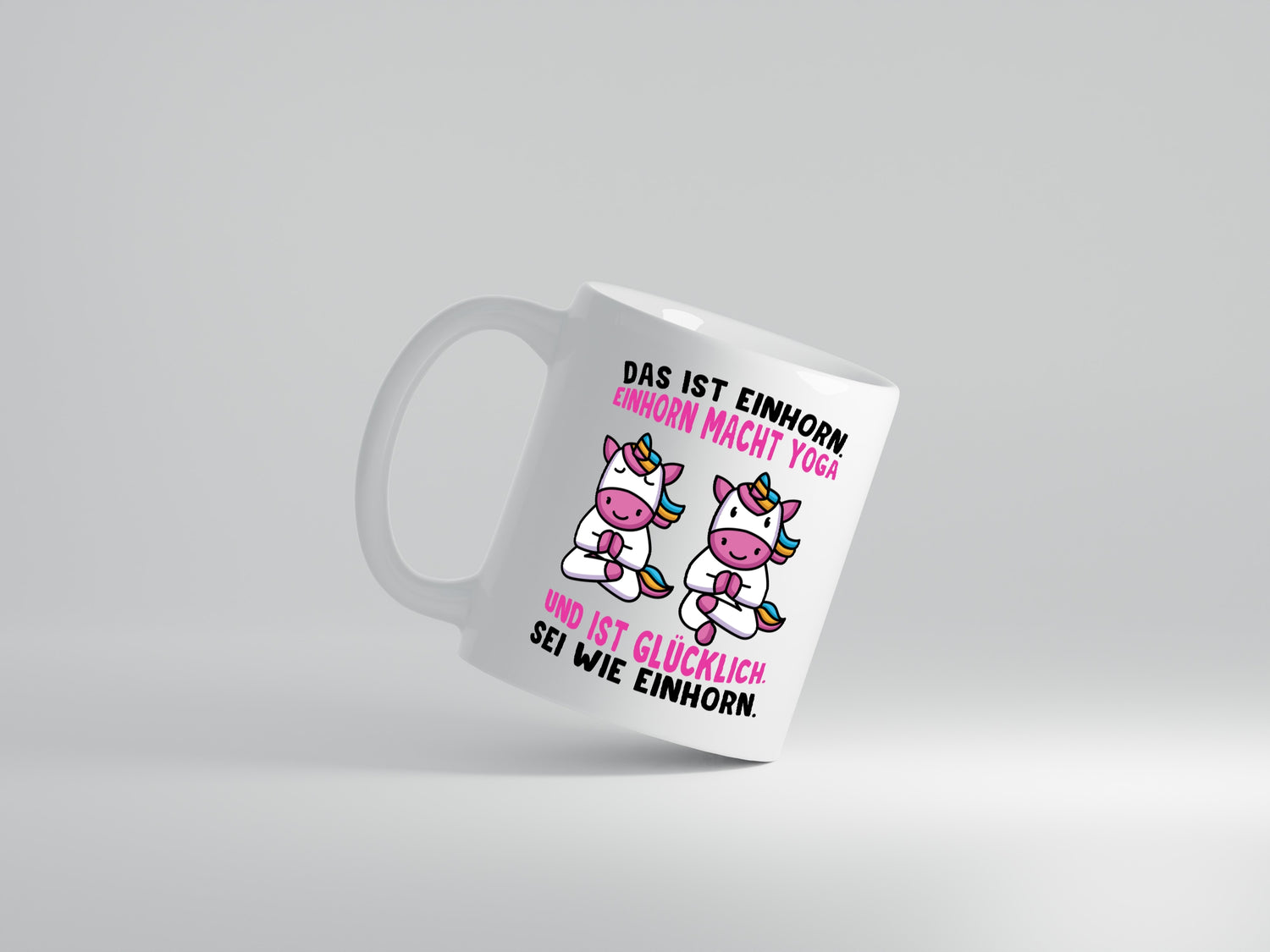 Einhorn Yoga | Yogalehrer Tasse | Guru | Entspannung - Tasse Weiß - Kaffeetasse / Geschenk / Familie