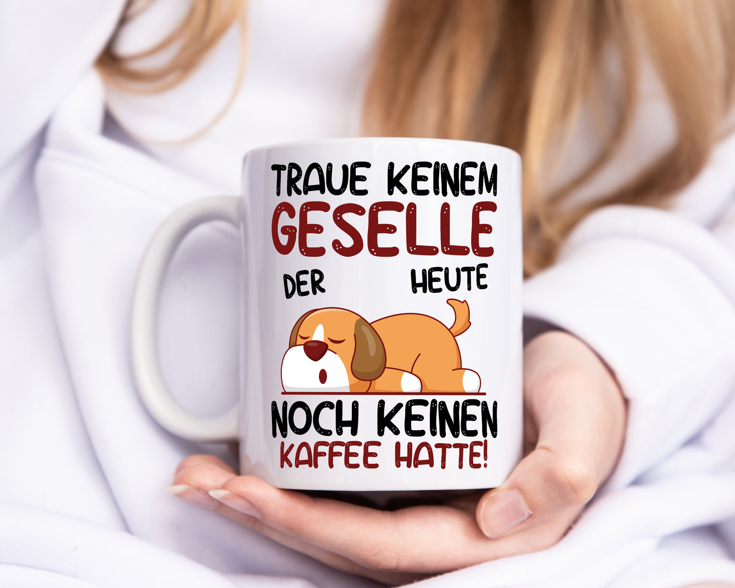 Traue keinem Geselle | Handwerker - Tasse Weiß - Kaffeetasse / Geschenk / Familie