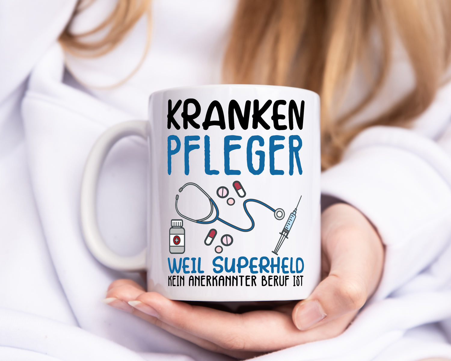 Ich bin Krankenpfleger - Tasse Weiß - Kaffeetasse / Geschenk / Familie