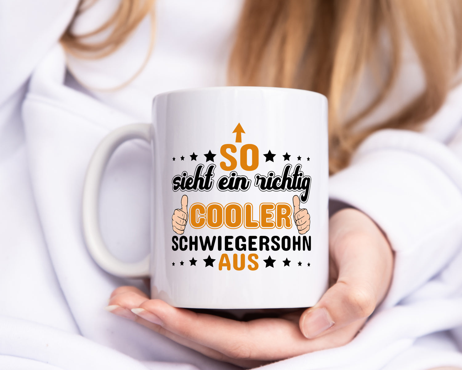 Cooler Schwiegersohn | Spruch | Schwiegereltern Humor - Tasse Weiß - Kaffeetasse / Geschenk / Familie