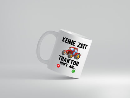 Traktor ruft an | Bauernhof | Herren | Bauer Spruch - Tasse Weiß - Kaffeetasse / Geschenk / Familie