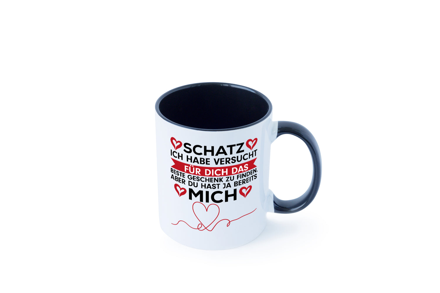 Das Beste Geschenk zu finden Tasse Weiß - Schwarz - Kaffeetasse / Geschenk / Familie