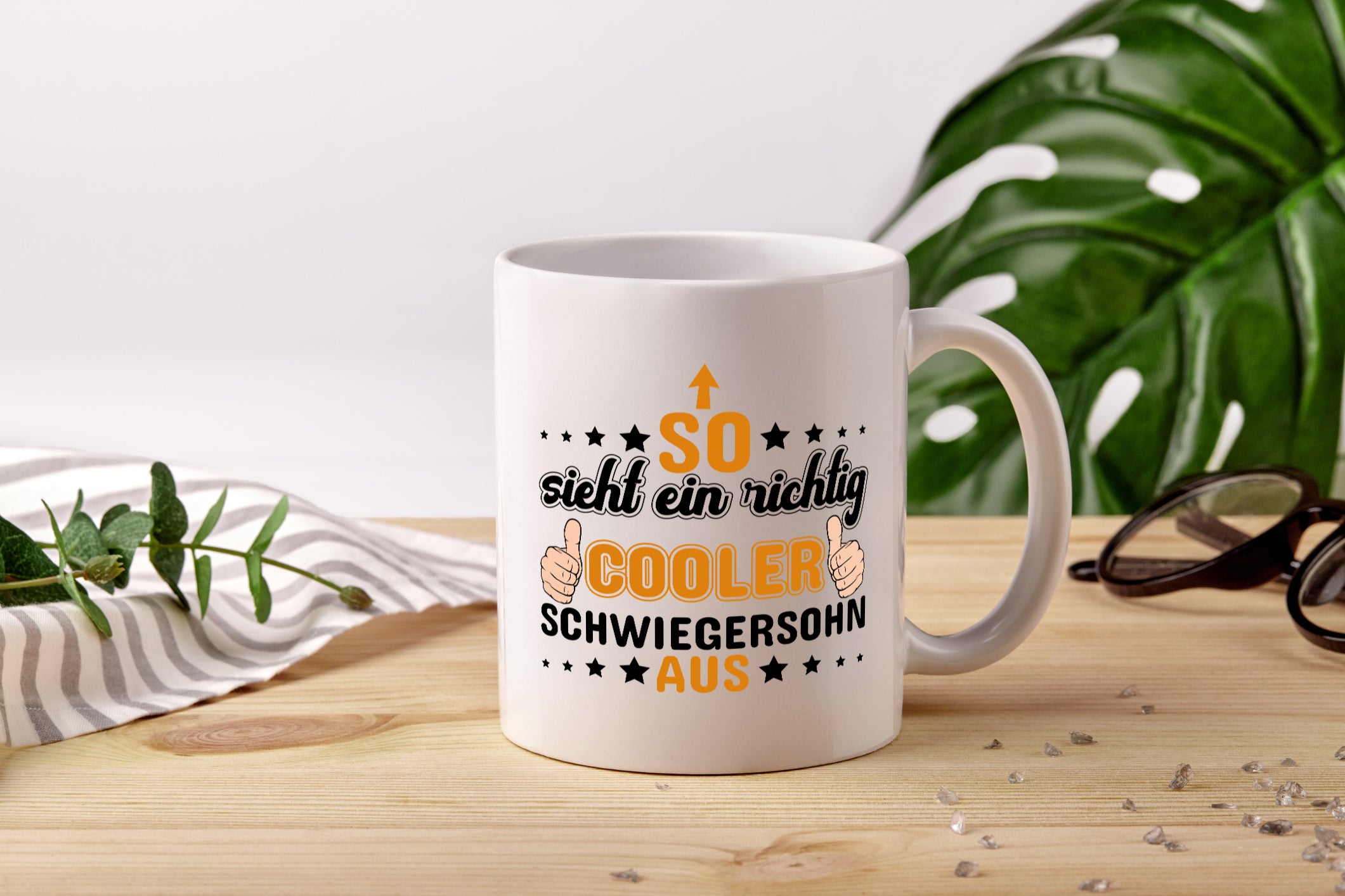 Cooler Schwiegersohn | Spruch | Schwiegereltern Humor - Tasse Weiß - Kaffeetasse / Geschenk / Familie