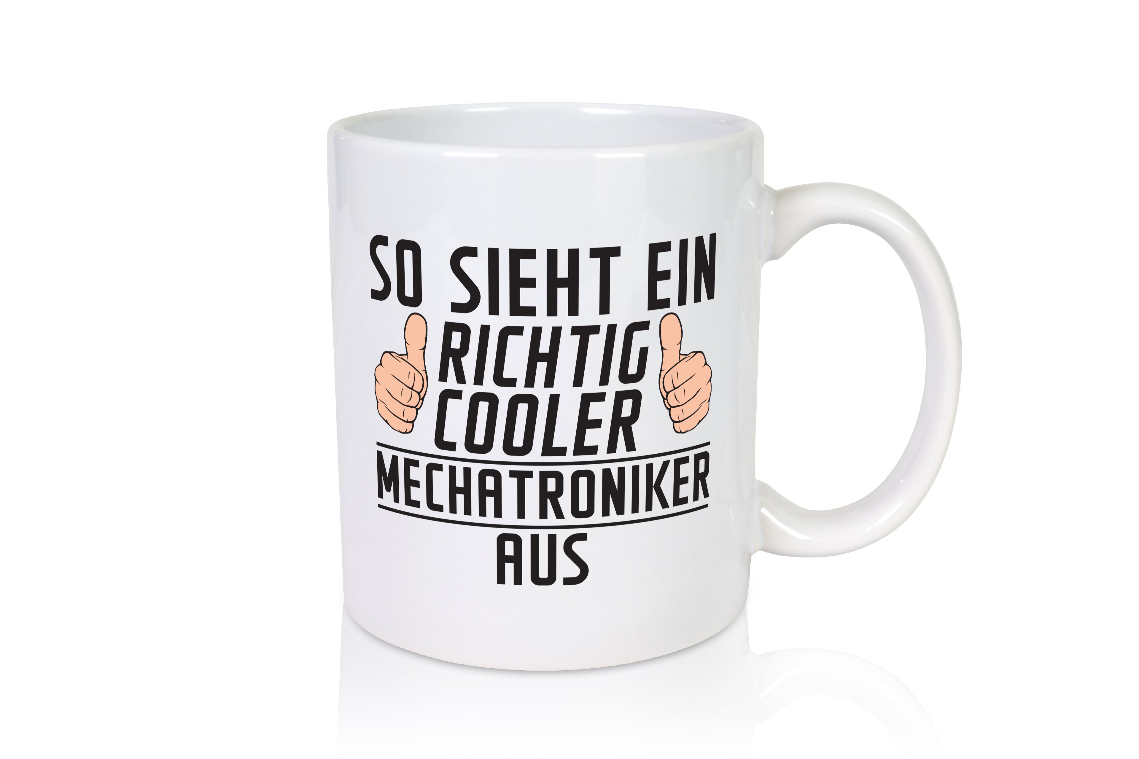 Richtig Cooler Mechatroniker | KFZ - Tasse Weiß - Kaffeetasse / Geschenk / Familie