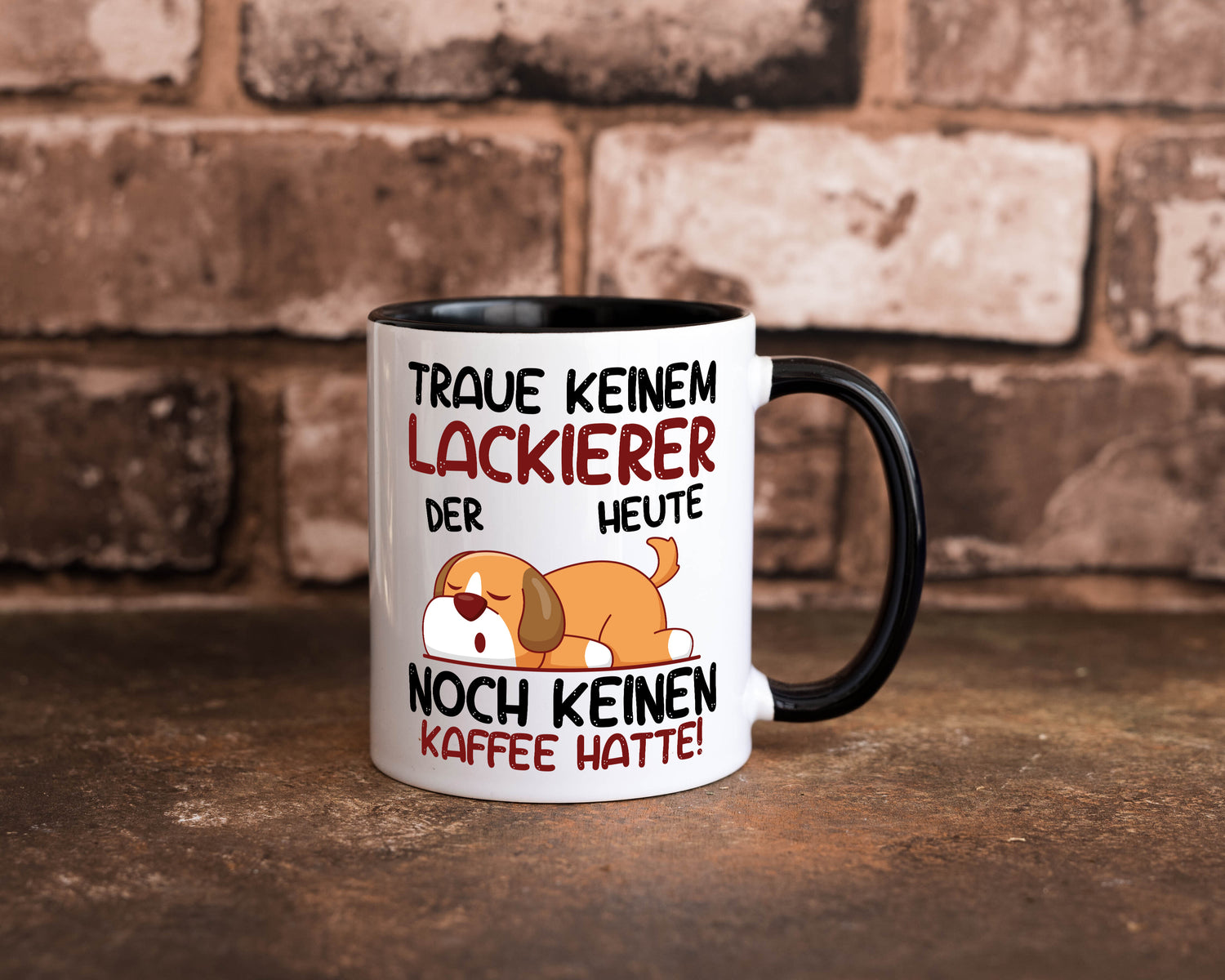 Traue keinem Lackierer | Definition lackieren Tasse Weiß - Schwarz - Kaffeetasse / Geschenk / Familie