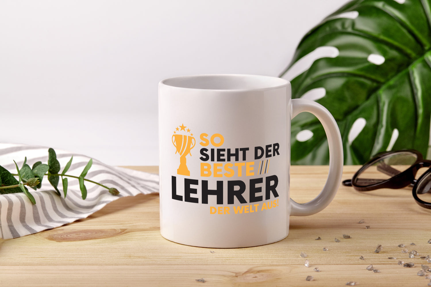 Der Weltbeste Lehrer | Schule Beruf | Schüler - Tasse Weiß - Kaffeetasse / Geschenk / Familie