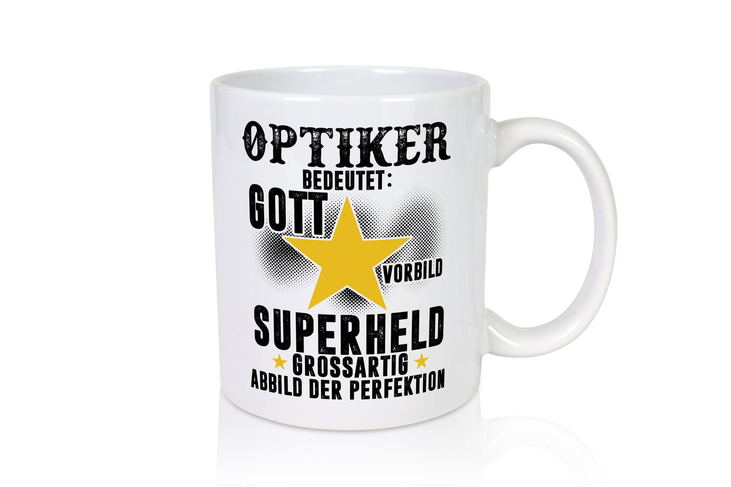 Bedeutung von Optiker | Augenoptiker - Tasse Weiß - Kaffeetasse / Geschenk / Familie