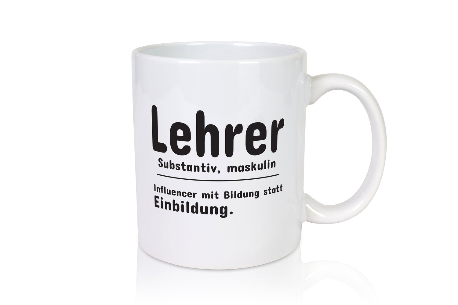 Lehrer Influencer | Beruf Spruch | Definition | Humor - Tasse Weiß - Kaffeetasse / Geschenk / Familie