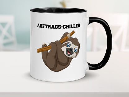 Auftrags Chiller Tasse Weiß - Schwarz - Kaffeetasse / Geschenk / Familie